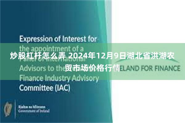 炒股杠杆怎么弄 2024年12月9日湖北省洪湖农贸市场价格行情