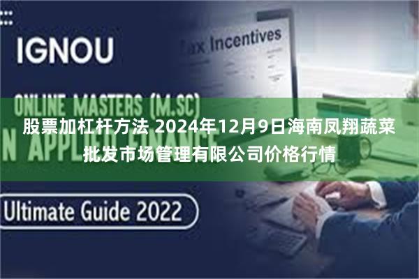 股票加杠杆方法 2024年12月9日海南凤翔蔬菜批发市场管理有限公司价格行情